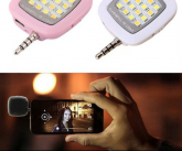 Luz de Flash Pequena /Portátil/ de Selfie com 16 LEDs para Câmera de iPhone / Android